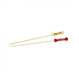 BAMBOO SKEWERASSORTED COLOURED BALLS  120mm  100pcsPack 