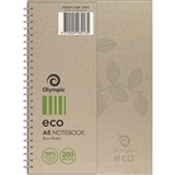OLYMPIC ECO RECYCLED NOTEBOOK 8MM RULED 70GSM 200 PAGE A5 NATURAL