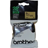 BROTHER M821 NON LAMINATED LABELLING TAPE 9MM BLACK ON GOLD