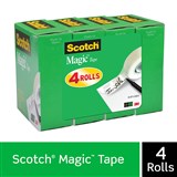 SCOTCH 810 MAGIC TAPE MULTI PACK 19MM X 25M PACK 4