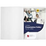 MARBIG PROFESSIONAL PRESENTATION FOLDER A4 GLOSS WHITE PACK 50
