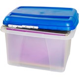 CRYSTALFILE PORTA STORAGE BOX 32 LITRE BLUECLEAR
