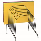MARBIG STEP FILE WIRE ORGANISER RACK 8 SLOT LARGE BLACK