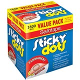 SELLOTAPE STICKY DOTS PERMANENT MEDIUM PACK 1600