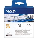 BROTHER DK11204 LABEL ROLL 17 X 54MM WHITE ROLL 400