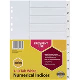 MARBIG INDEX DIVIDER PP 110 TAB A4 WHITE