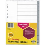 MARBIG INDEX DIVIDER PP 112 TAB A4 GREY