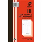 OLYMPIC 625 INVOICE AND STATEMENT BOOK CARBON TRIPLICATE 100 LEAF 200 X 125MM