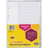 MARBIG INDEX DIVIDER PP 131 TAB A4 WHITE