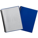 MARBIG DISPLAY BOOK REFILLABLE 20 POCKET A4 CLEARBLUE