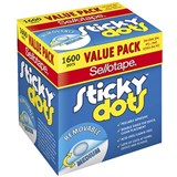 SELLOTAPE STICKY DOTS REMOVABLE MEDIUM PACK 1600