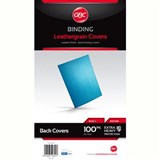 GBC IBICO BINDING COVER LEATHERGRAIN 300GSM A4 BLUE PACK 100