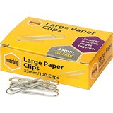 MARBIG PAPER CLIP LARGE 33MM BOX 100