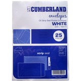 CUMBERLAND C5 ENVELOPES POCKET PLAINFACE STRIP SEAL 85GSM 162 X 229MM WHITE PACK 25