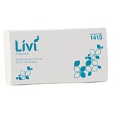 LIVI ESSENTIALS ULTRASLIM HAND TOWEL 2PLY 150 SHEET 230 X 240MM CARTON 16