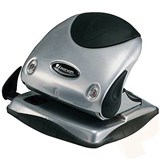 REXEL 2 HOLE PUNCH CLAM 15 SHEET SILVER  BLACK