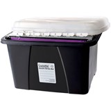 CRYSTALFILE ENVIRO PORTA STORAGE BOX 32 LITRE BLACKCLEAR