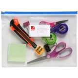 MARBIG CLEAR CASE WALLET ZIP CLOSURE A4 BLUE