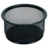 ESSELTE METAL MESH PAPER CLIP HOLDER BLACK