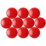 QUARTET MAGNETIC BUTTONS 30MM RED PACK 10