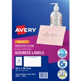 AVERY 936007 J8560 INKJET LABEL 21UP CLEAR WITH MATT FINSH PACK 25