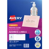 AVERY 936005 J8563 INKJET LABEL 14UP CLEAR WITH MATT FINISH PACK 25