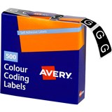 AVERY 43207 LATERAL FILE LABEL SIDE TAB COLOUR CODE G 25 X 38MM DARK GREEN PACK 500