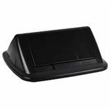 ITALPLAST GREENR RECYCLED SWING TOP BIN LID 32 LITRE BLACK