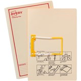 AVERY 84515 TUBECLIP FILE FOOLSCAP BUFF WITH RED PRINT