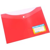 BANTEX DOCUMENT FOLDER BUTTON CLOSURE A4 RED