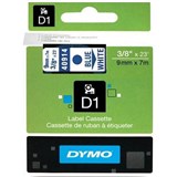 DYMO 40914 D1 LABELLING TAPE 9MM X 7M BLUE ON WHITE