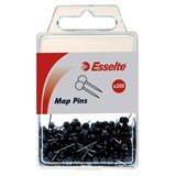 ESSELTE MAP PINS BLACK PACK 200