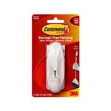 COMMAND 17069 WIRE HOOK LARGE DESIGNER RANGE WHITE PACK 1 HOOK AND 2 STRIPS