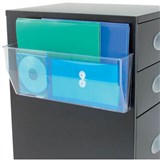 DEFLECTO WALL POCKET MAGNETIC LANDSCAPE 381 X 162 X 76MM CLEAR