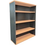 RAPID WORKER BOOKCASE 3 SHELF 900 X 315 X 1200MM BEECHIRONSTONE