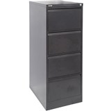 GO STEEL FILING CABINET 4 DRAWERS 460 X 620 X 1321MM BLACK RIPPLE