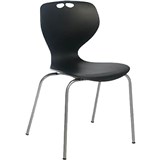 SYLEX MATA 4LEG STACKING CHAIR CHARCOAL