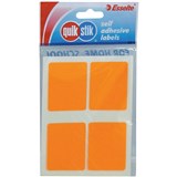 QUIKSTIK RECTANGULAR LABEL 35 X 45MM FLUORO ORANGE PACK 28