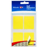QUIKSTIK RECTANGULAR LABEL 35 X 45MM FLUORO YELLOW PACK 28