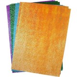RAINBOW GLITTER PAPER A4 ASSORTED PACK 50