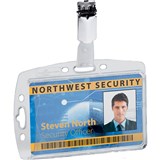 DURABLE SECURITY PASS HOLDER WITH CLIP BOX 25
