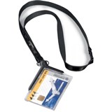 DURABLE DELUXE CARD HOLDER WITH LANYARD CHARCOAL