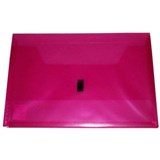 POP POLYWALLY WALLET HOOK AND LOOP CLOSURE 30MM GUSSET FOOLSCAP PINK