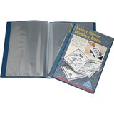 COLBY DISPLAY BOOK NONREFILLABLE INSERT COVER 20 POCKET A4 NAVY