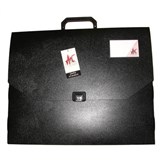 COLBY ART CARRY CASE PP EMBOSSED WITH HANDLE AND CLIP A3 BLACK