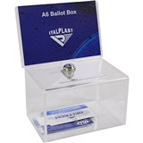 ITALPLAST BALLOT BOX LOCKABLE A6 CLEAR