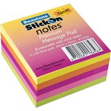 STICKON NOTES 50 SHEETS 50 X 50MM NEON ASSORTED