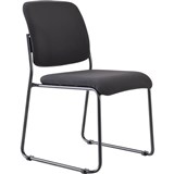 BURO MARIO VISITOR CHAIR SLED BASE JETT FABRIC BLACK