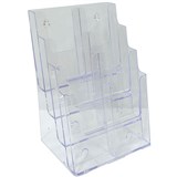 DEFLECTO BROCHURE HOLDER 8POCKET 4TIER DL CLEAR