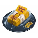 POSTIT 680HVSH SIGN HERE FLAGS DESK GRIP DISPENSER YELLOW PACK 200